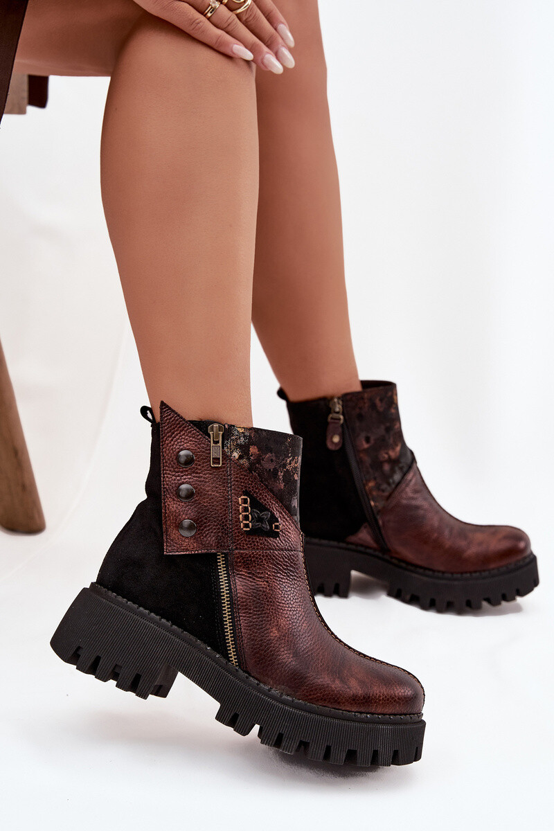 Kožené členkové topánky Maciejka