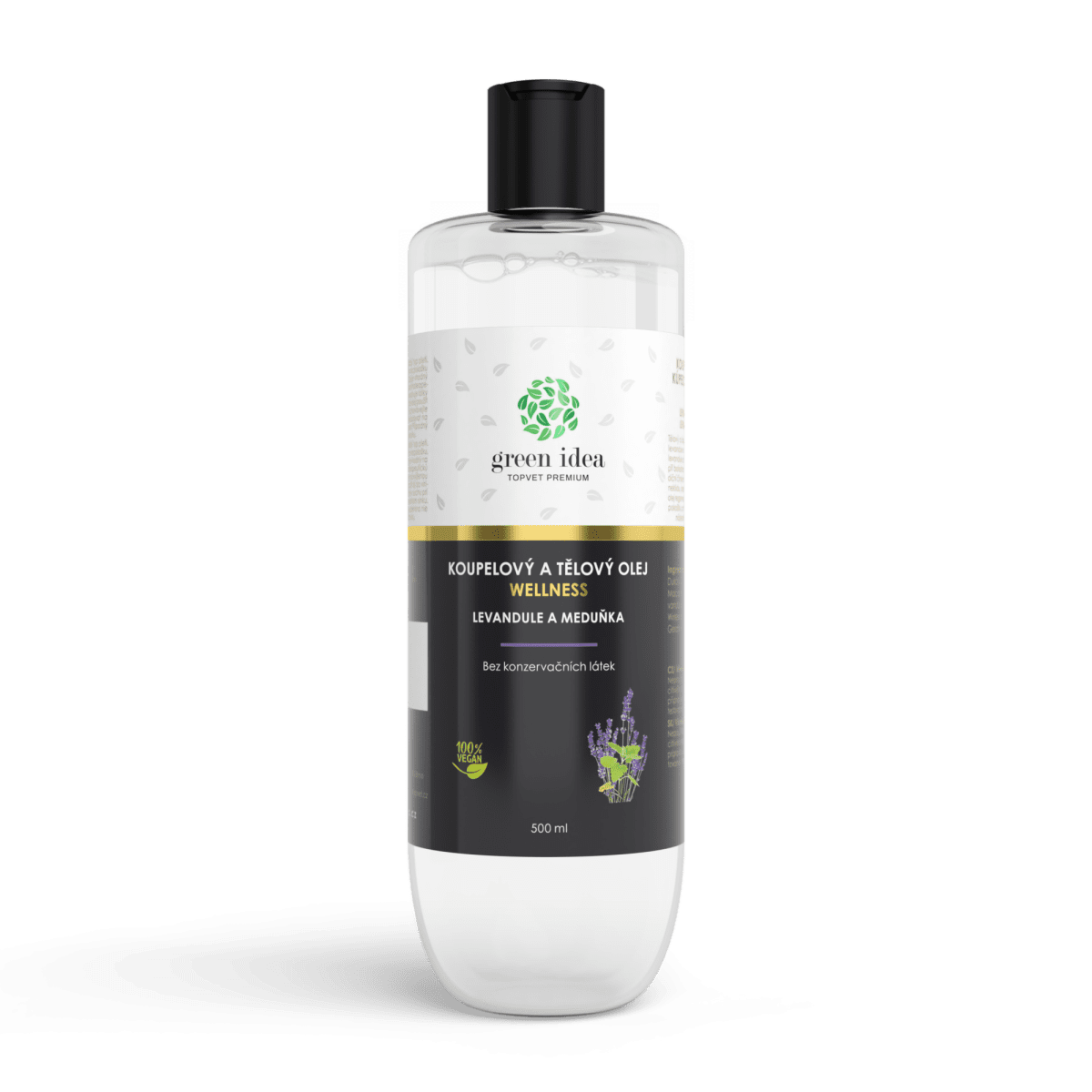 Levanduľa a medovka – kúpeľový a telový olej 500 ml – Green idea