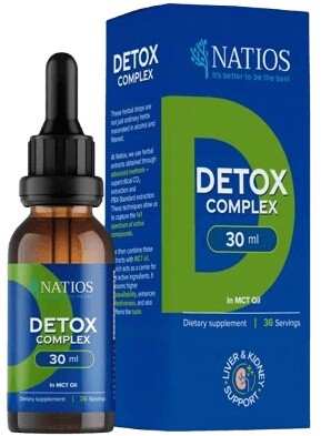 Natios detox complex bylinné kvapky v mct oleji 30 ml