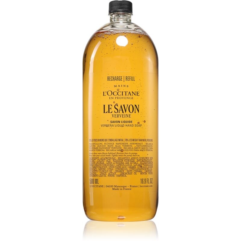 L’Occitane Shea Verbena tekuté mydlo na ruky náhradná náplň 500 ml