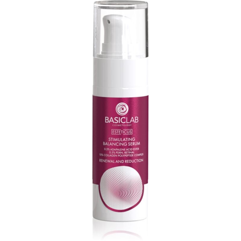 BasicLab Cosmetology Esteticus stimulujúce sérum pre jednotný tón pleti 0.5% Adapalene Acid Ester, 10% Collagen Polypeptide Complex, 0.5% PDRN 30 ml