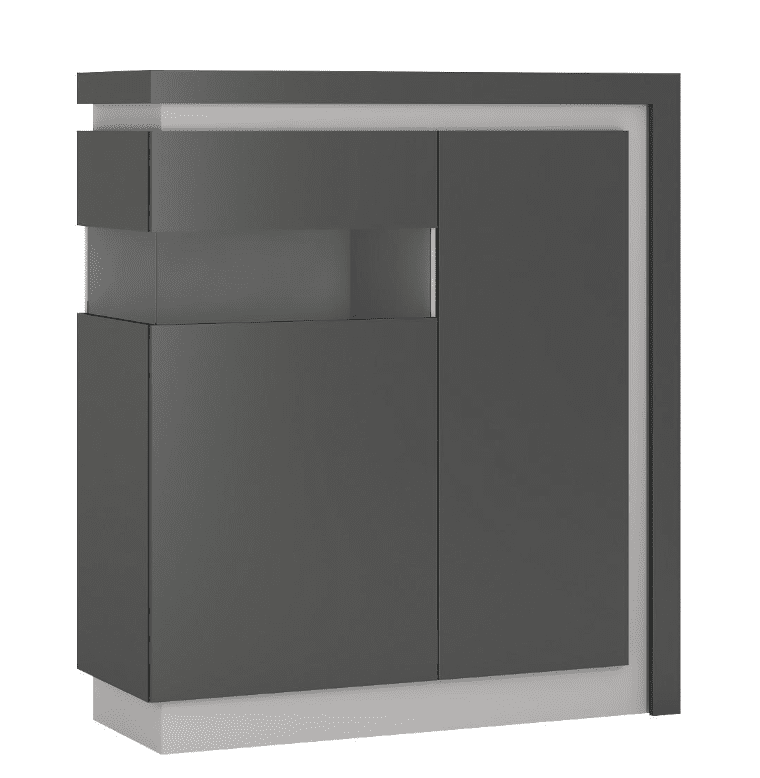 ArtExt Vitrína KALAS V04 Farba: Sivá, Prevedenie: ľavé