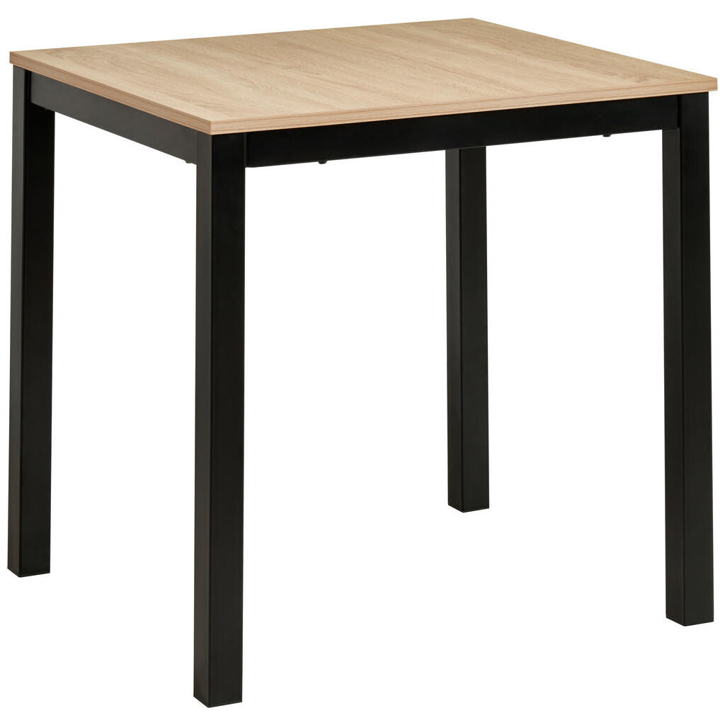 MID.YOU JEDÁLENSKÝ STÔL, čierna, dub sonoma, 80-120/76/70 cm