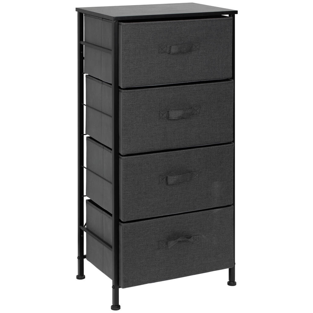 PBJ KOMODA, čierna, tmavosivá, 45/92.5/30 cm