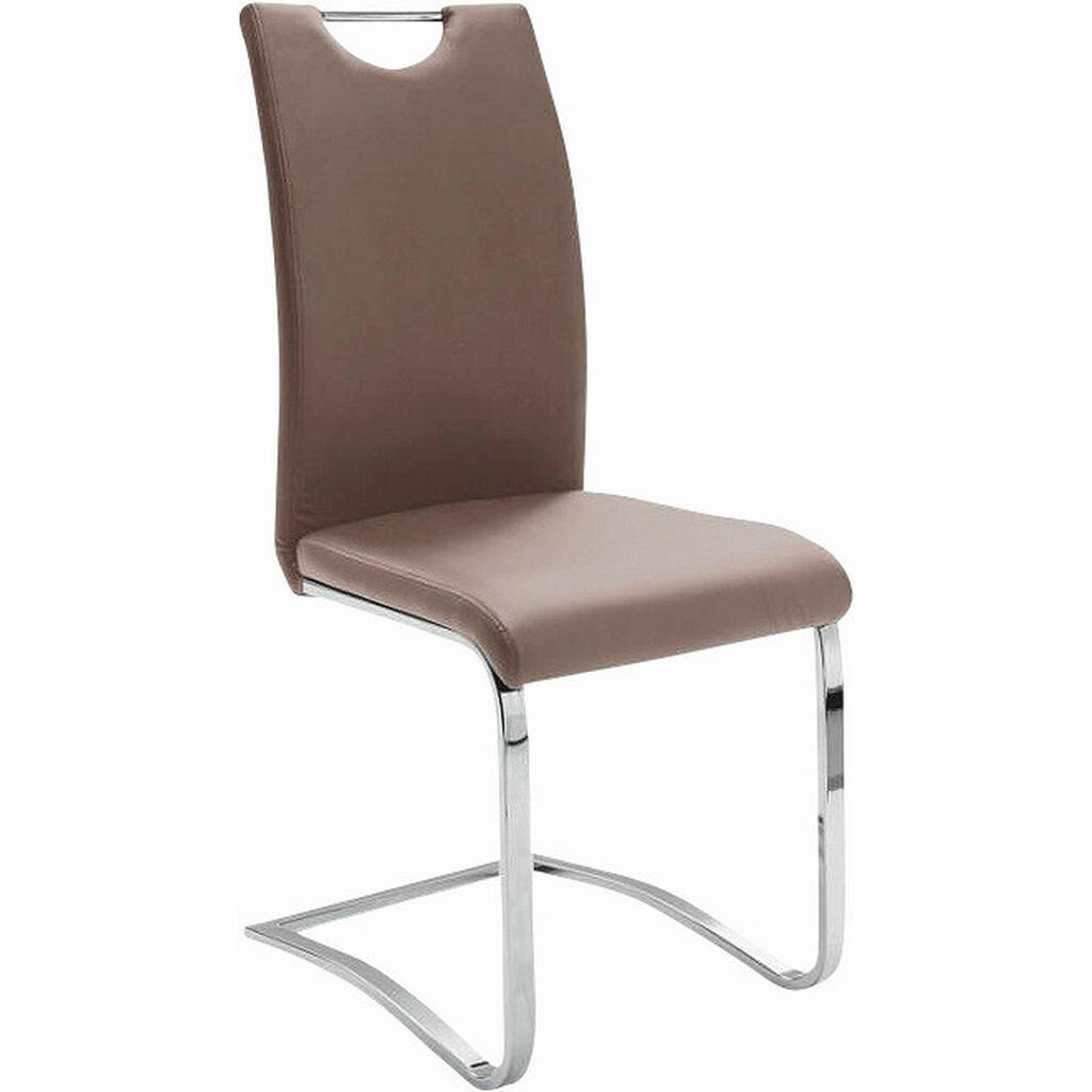 Carryhome STOLIČKA S PRUŽNÝM PODNOŽÍM, vzhľad kože, cappuccino