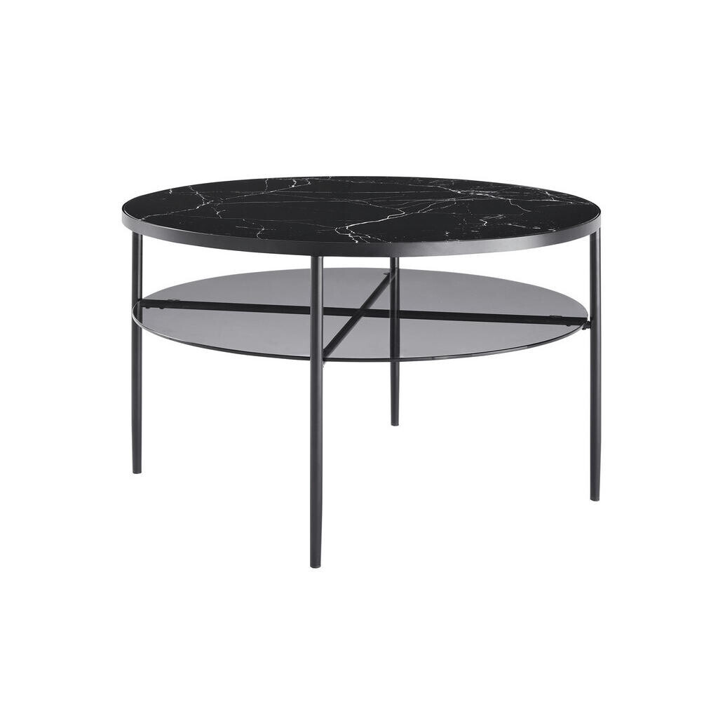 Livetastic KONFERENČNÝ STOLÍK, čierna, kov, sklo, 81/81/45 cm