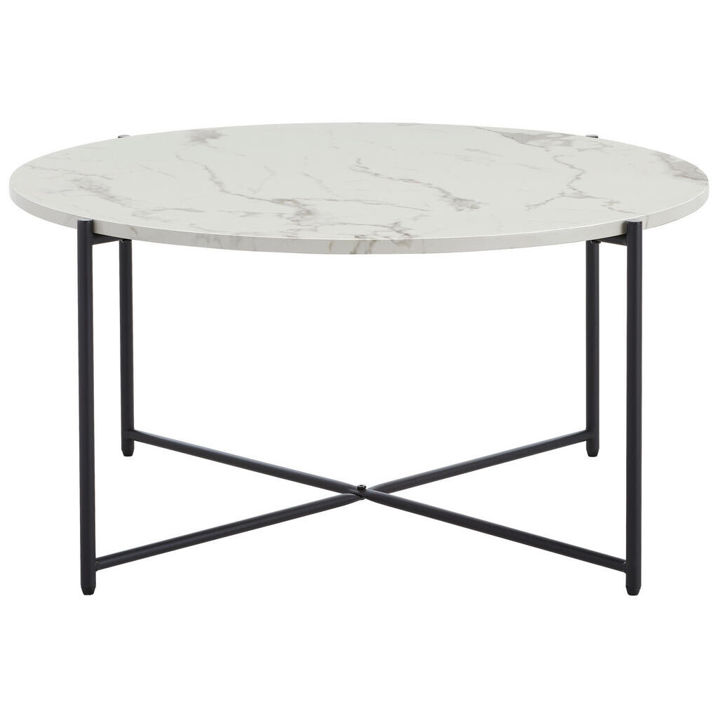 MID.YOU KONFERENČNÝ STOLÍK, čierna, biela, kov, kompozitné drevo, 83/83/40 cm