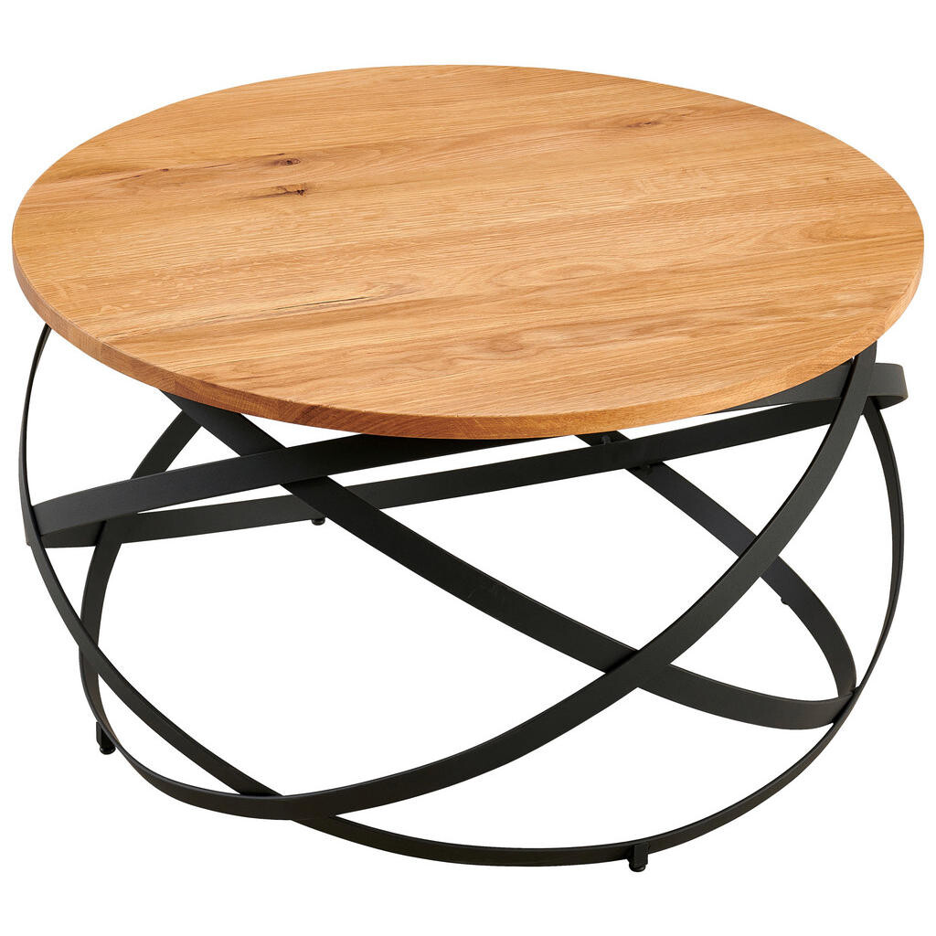 Livetastic KONFERENČNÝ STOLÍK, prírodná farba, čierna, drevo, kov, 70/40/70 cm