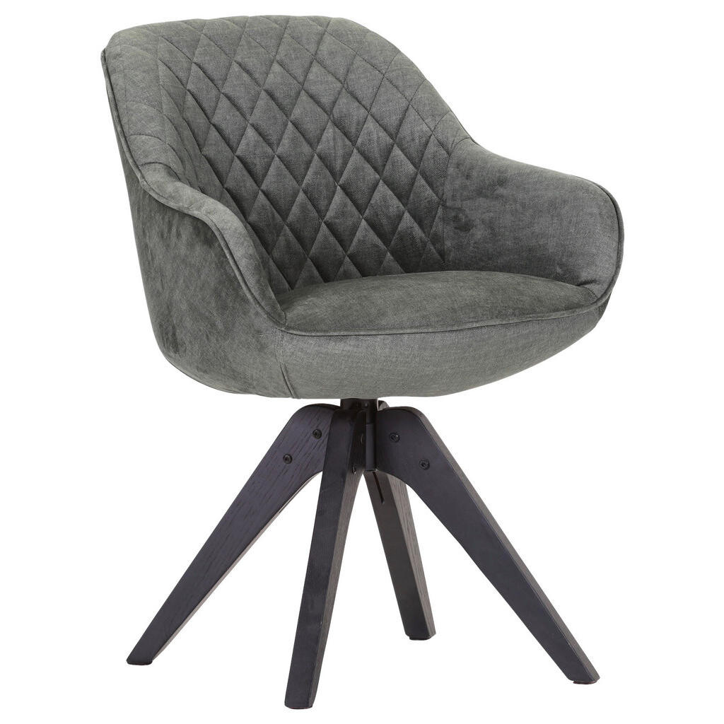 Landscape STOLIČKA S PODRÚČKAMI, plochá tkanina, sivá, zelená