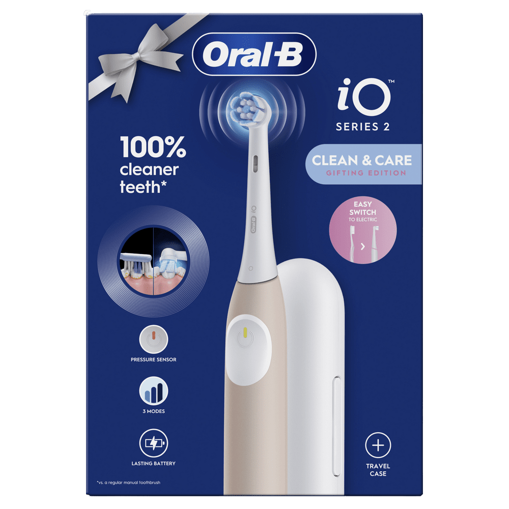 ORAL-B iO 2 Elektrická Zubná Kefka svetlo ružová + cestovné pouzdro