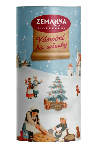 ZEMANKA Vianočné bio sušienky v tubuse 3 x 70 g