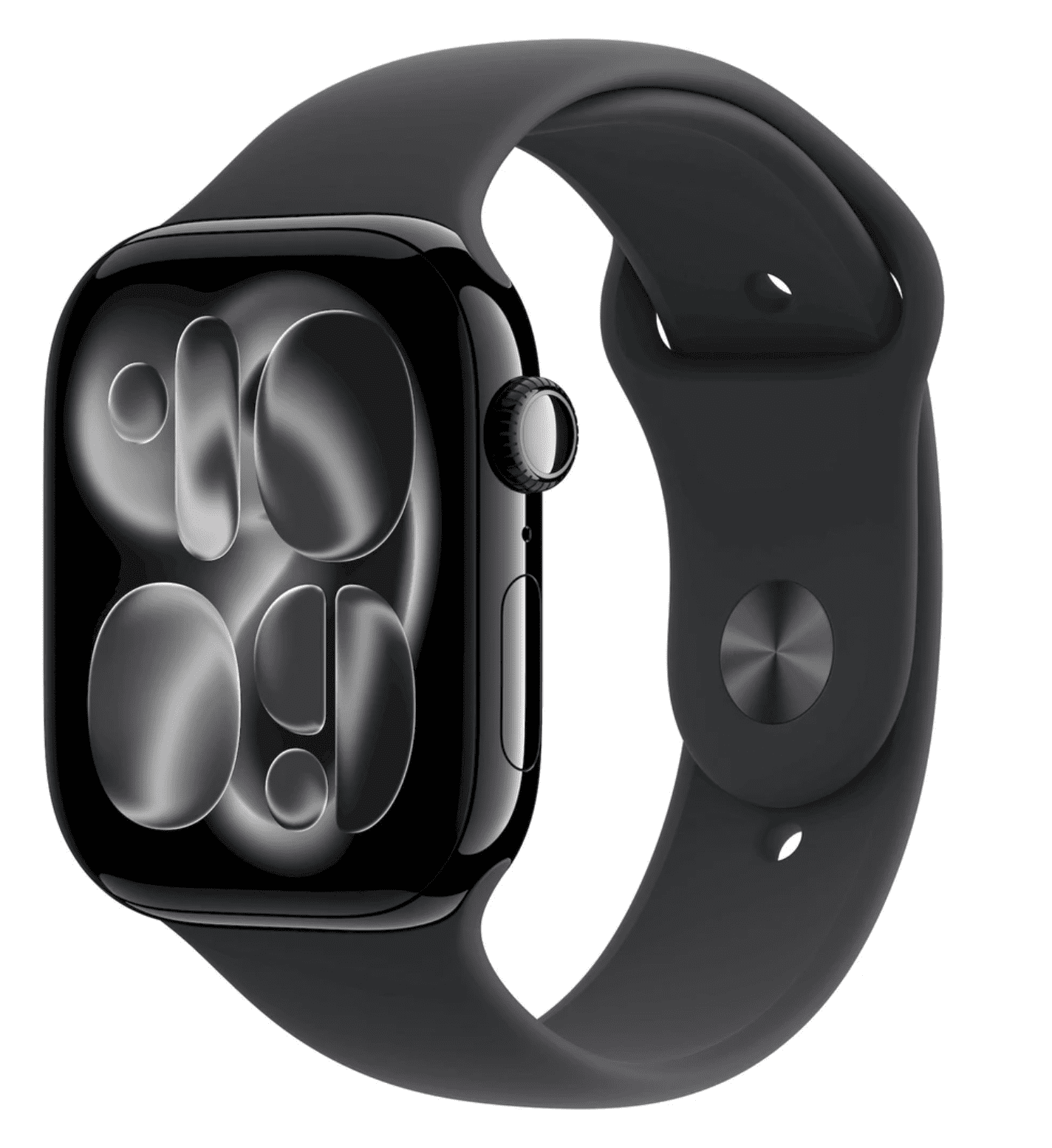 APPLE Watch 11 GPS + Cellular 42mm klavírno čierny hliník - čierny športový remienok - S/M
