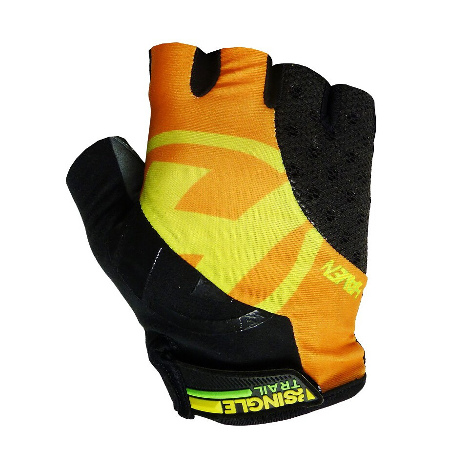 Rukavice krátkoprsté Haven Singletrail Short - čierne-oranžové, XS