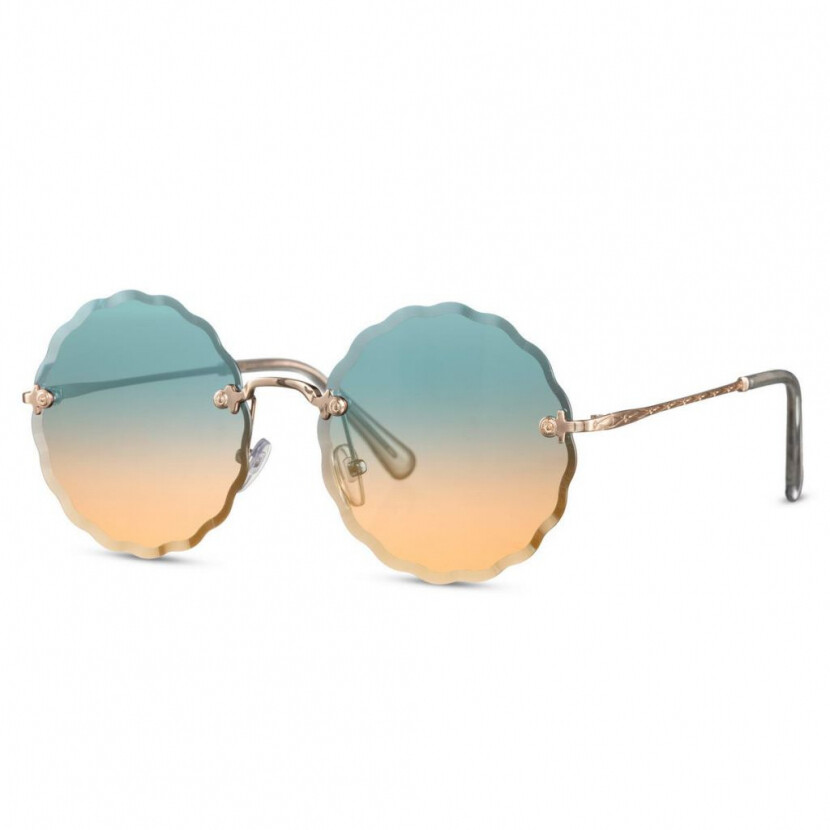 Slnečné okuliare Solo Rounds - zlaté-modré