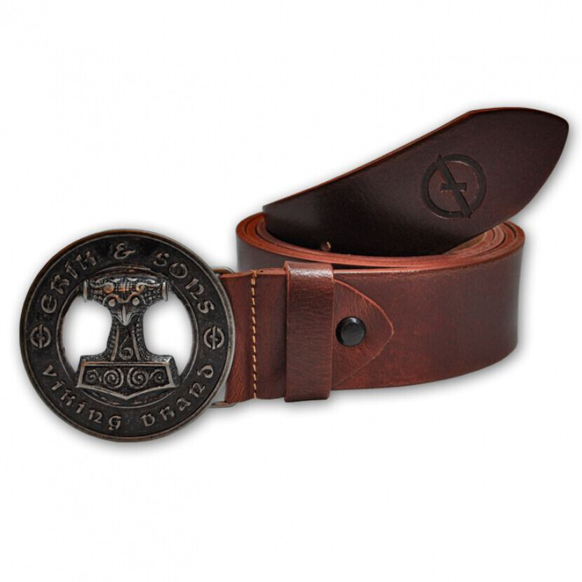 Opasok kožený Erik and Sons Hammer - hnedý, 100