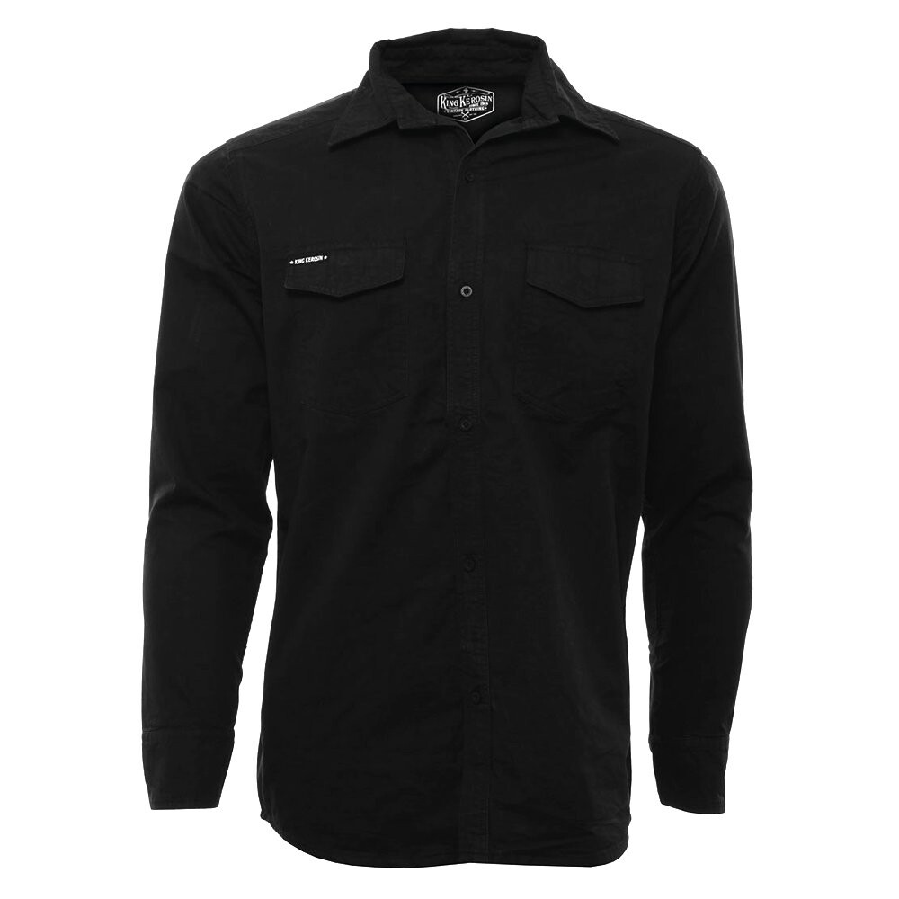 Košele King Kerosin Worker Greaser Car Club - čierna, S