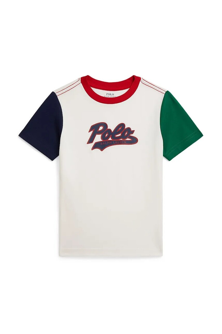 Detské bavlnené tričko Polo Ralph Lauren biela farba, s potlačou, 322P02588002