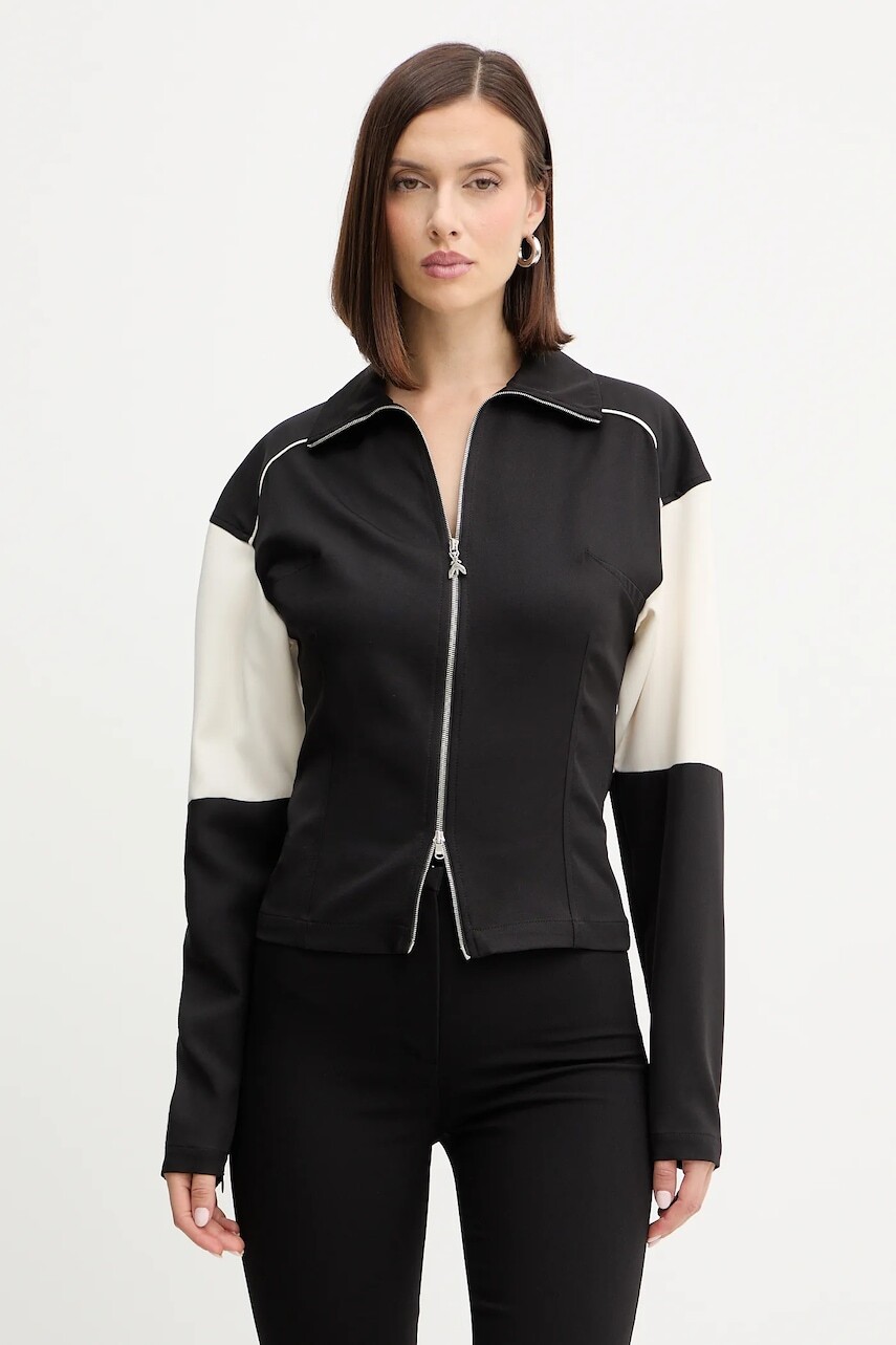 Mikina Patrizia Pepe čierna farba, s nášivkou, 2M4508 A664