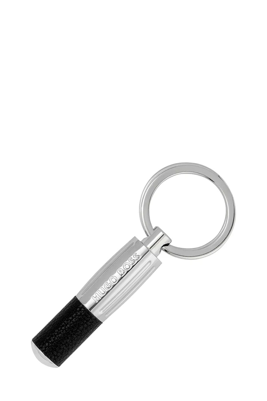 Kľúčenka BOSS Pure Iconic Black čierna farba