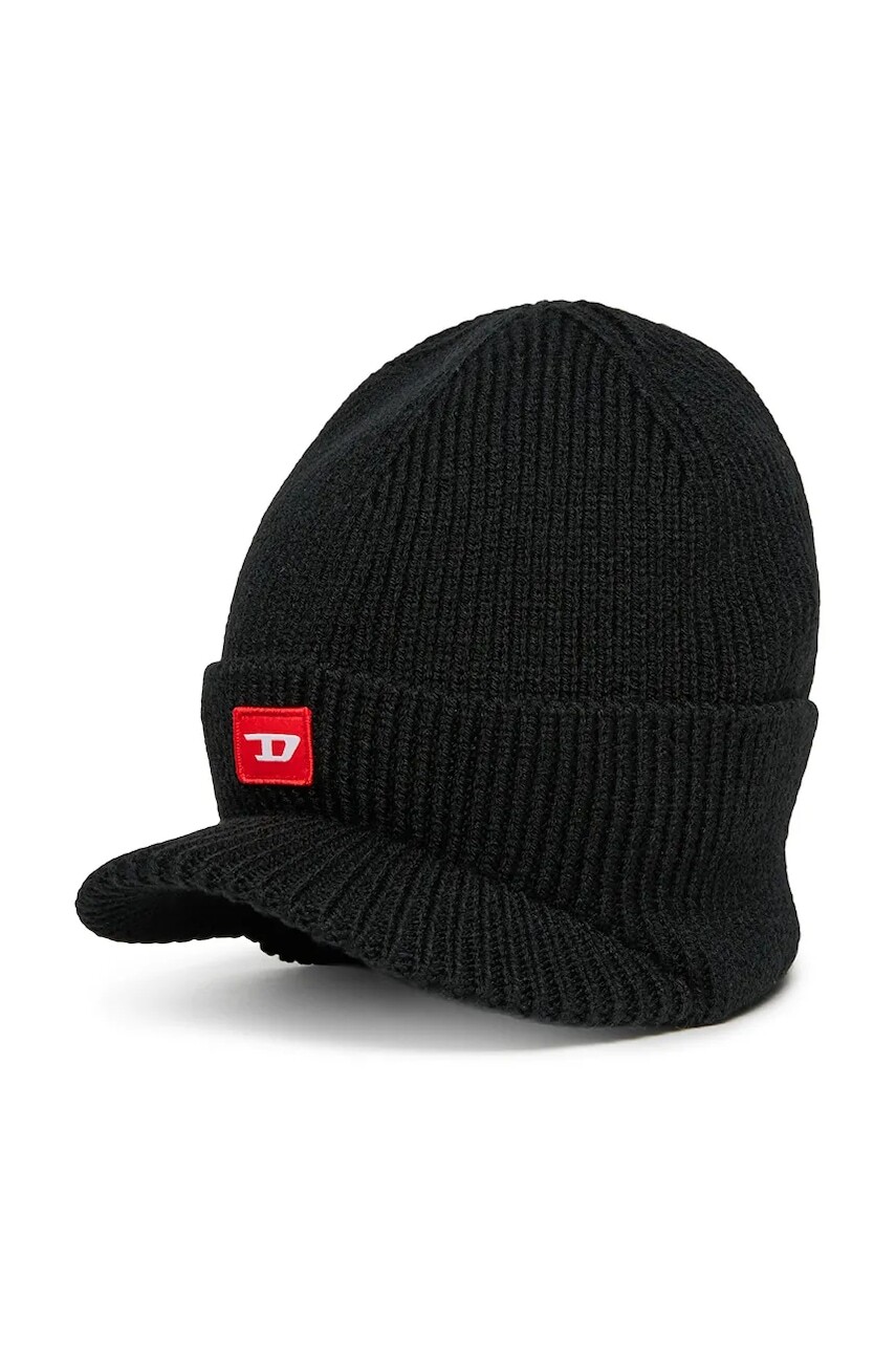 Detská čiapka s prímesou vlny Diesel FESTIR HAT čierna farba, J02391