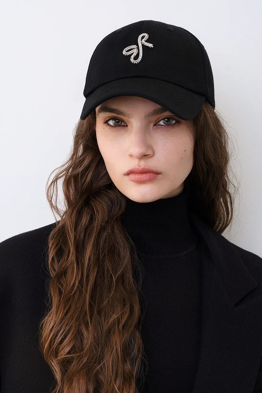 Bavlnená šiltovka Ruslan Baginskiy čierna farba, BSB033-C-DMD-PRB