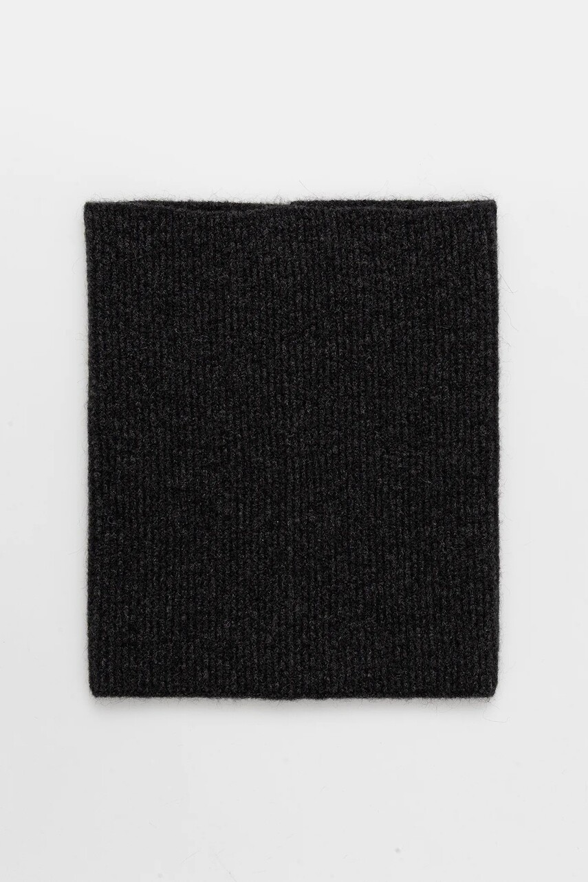 Šál typu komín s prímesou vlny Sessun šedá farba, jednofarebná, 25115001