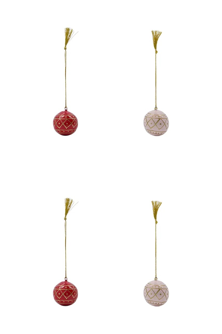 Sada vianočných ozdôb House Doctor HDMach 4 cm 4-pak viac farieb
