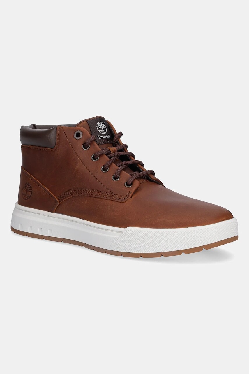 Kožené členkové topánky Timberland Maple Grove hnedá farba, TB0A297Q3581