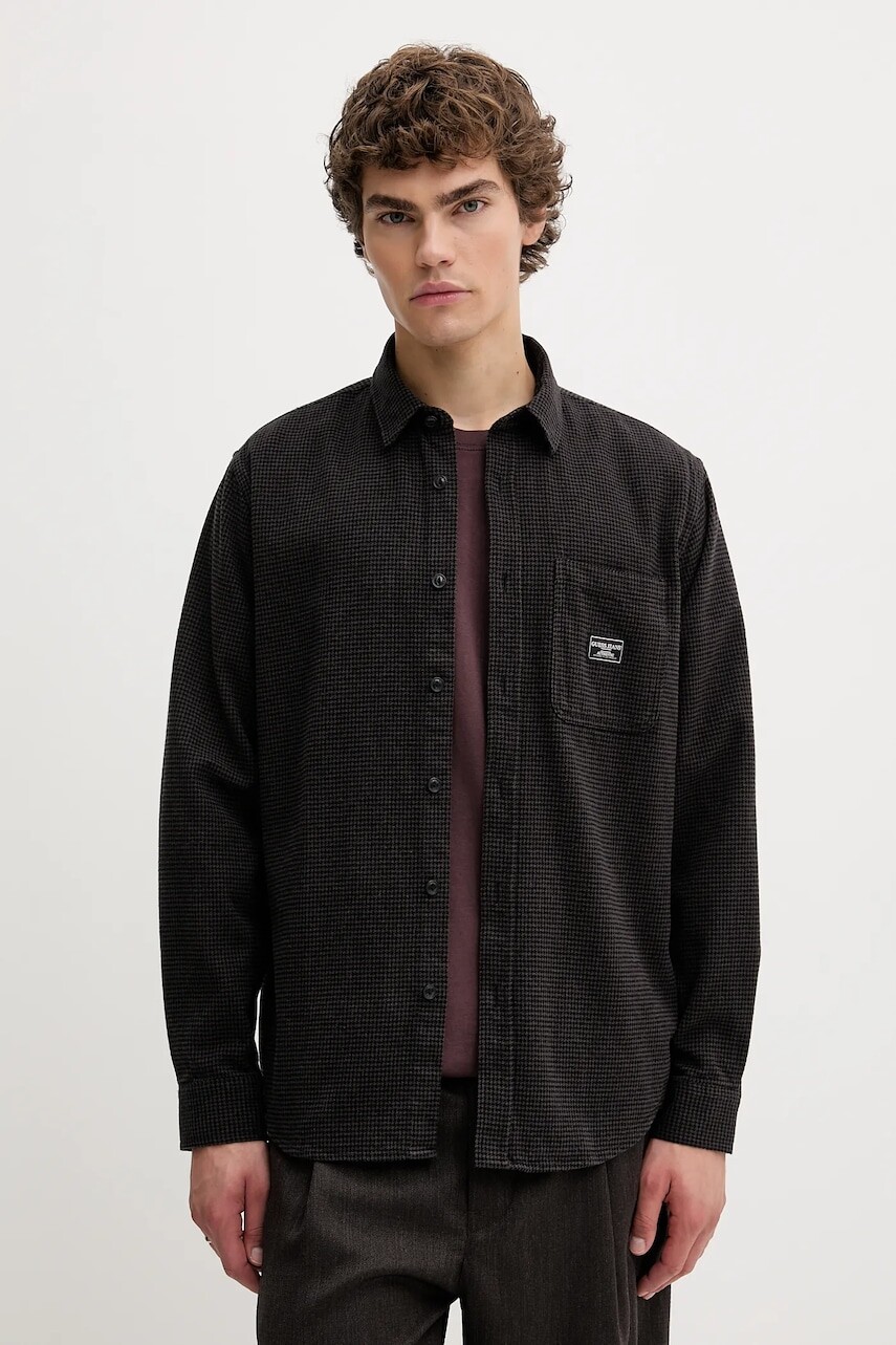 Bavlnená košeľa Guess Jeans čierna farba, regular, s klasickým golierom, M5BH16 WGMH1