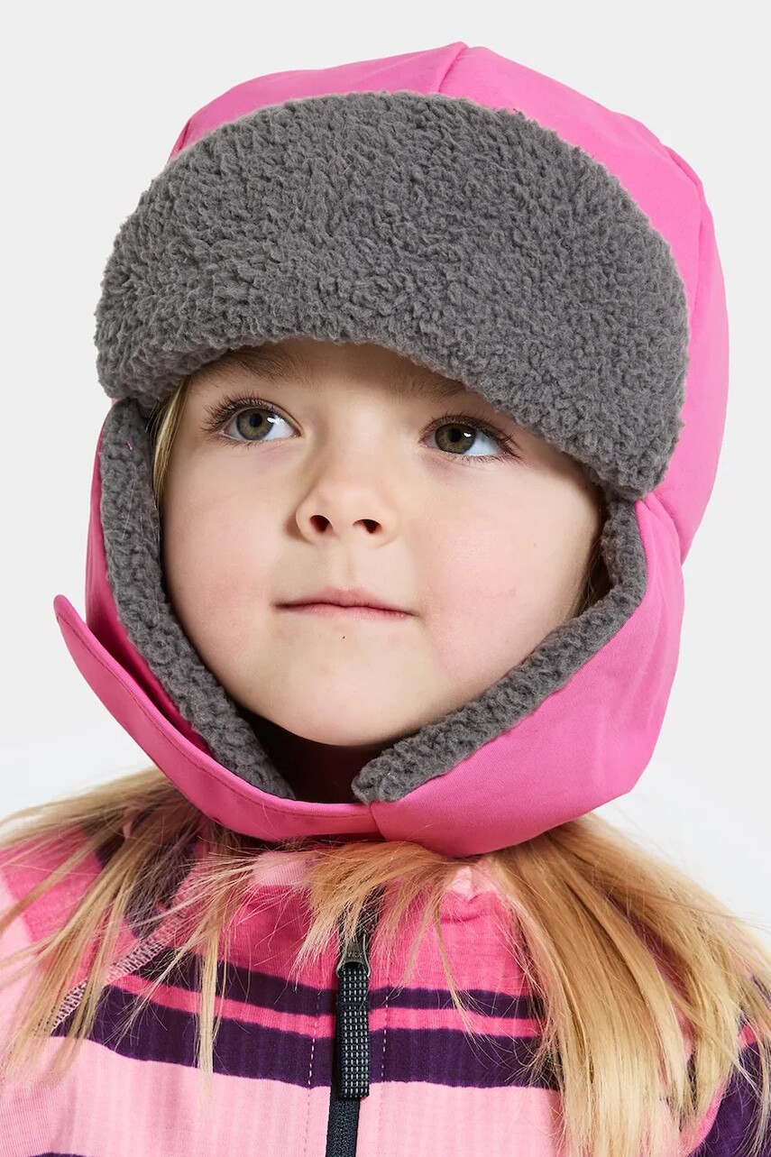 Detská čiapka Didriksons BIGGLES CAP 6 ružová farba, 505028