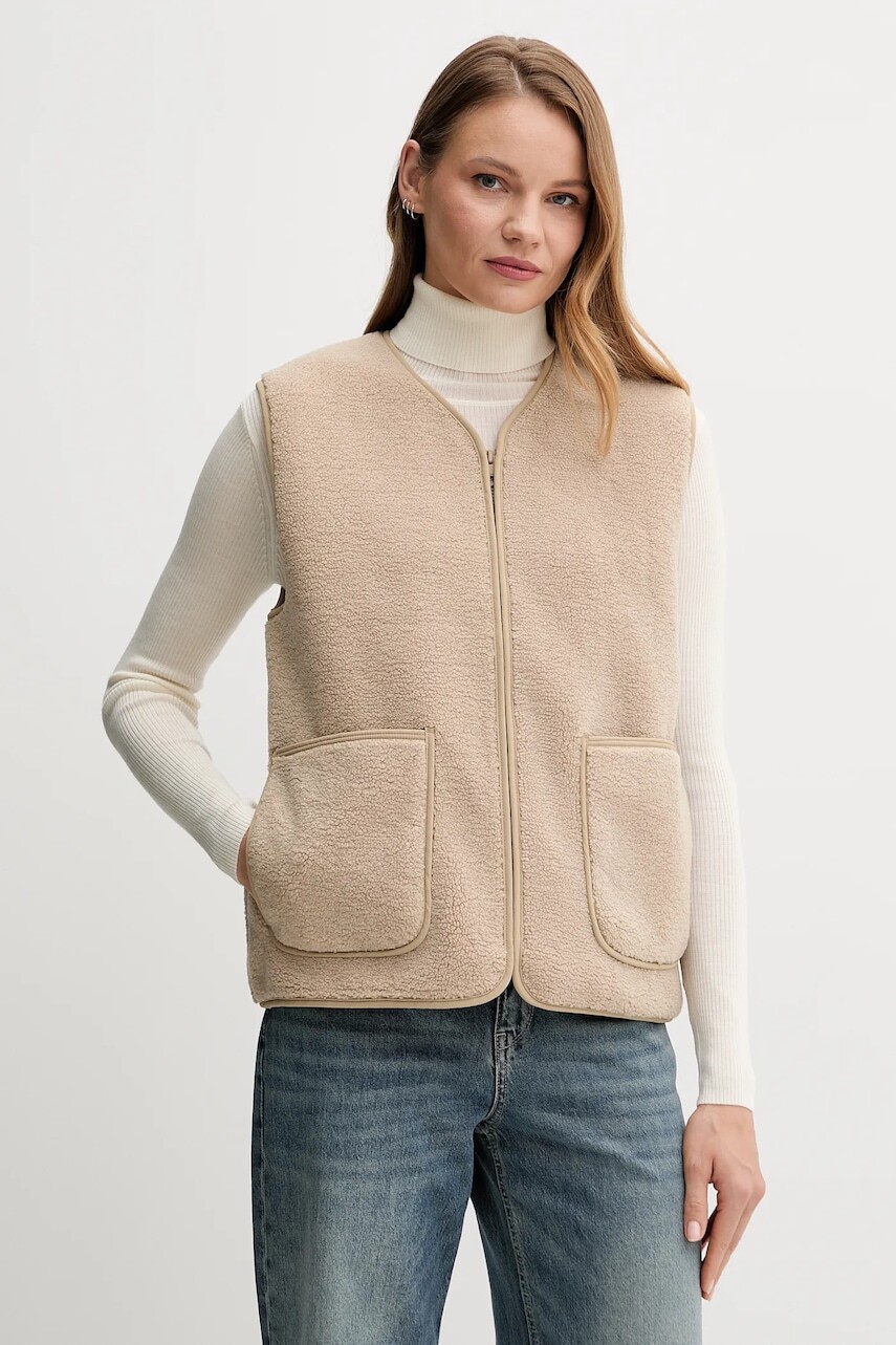 Vesta Tommy Hilfiger zelená farba, prechodná, WW0WW49315