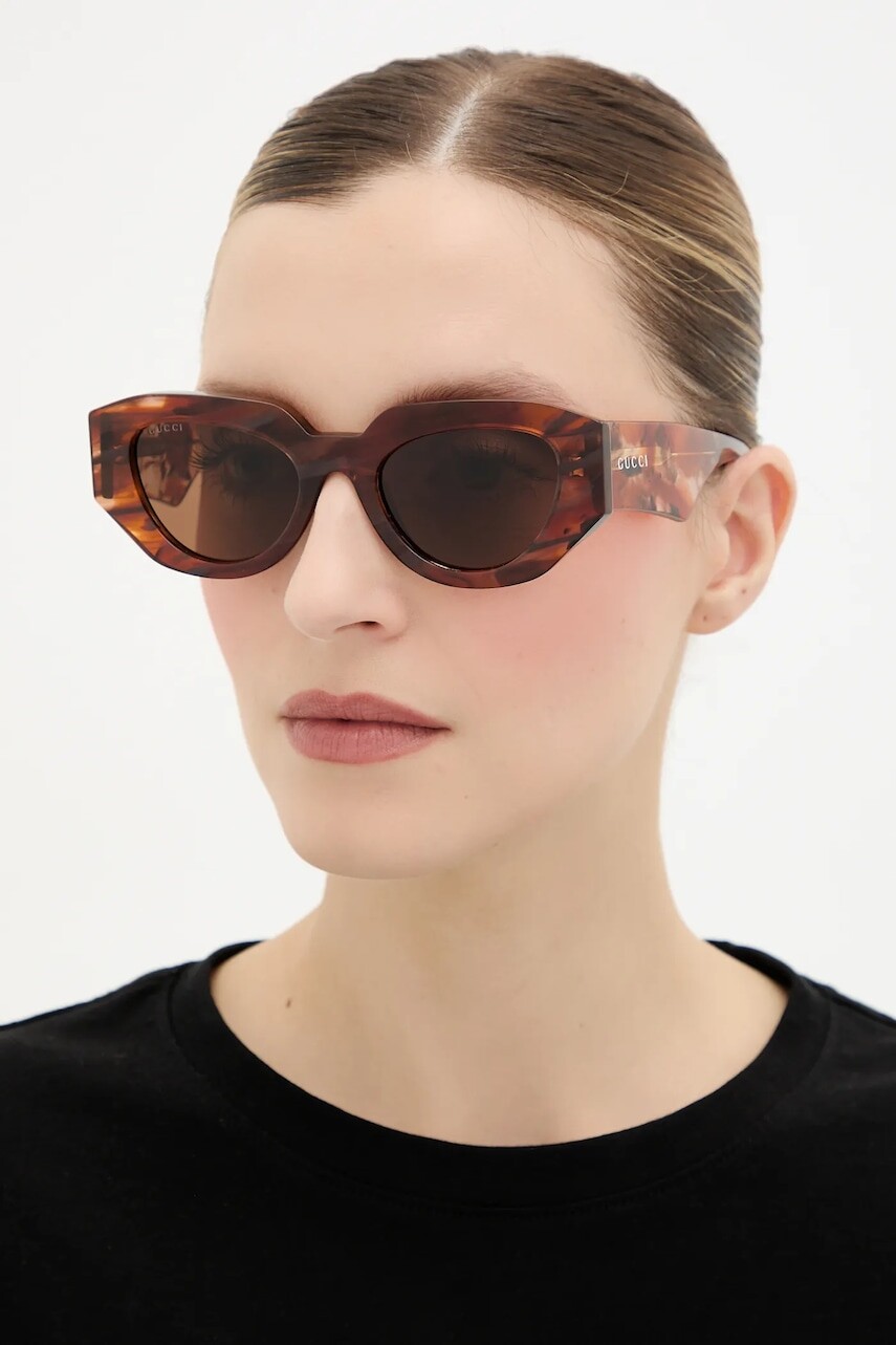 Slnečné okuliare Gucci hnedá farba, GG2007S