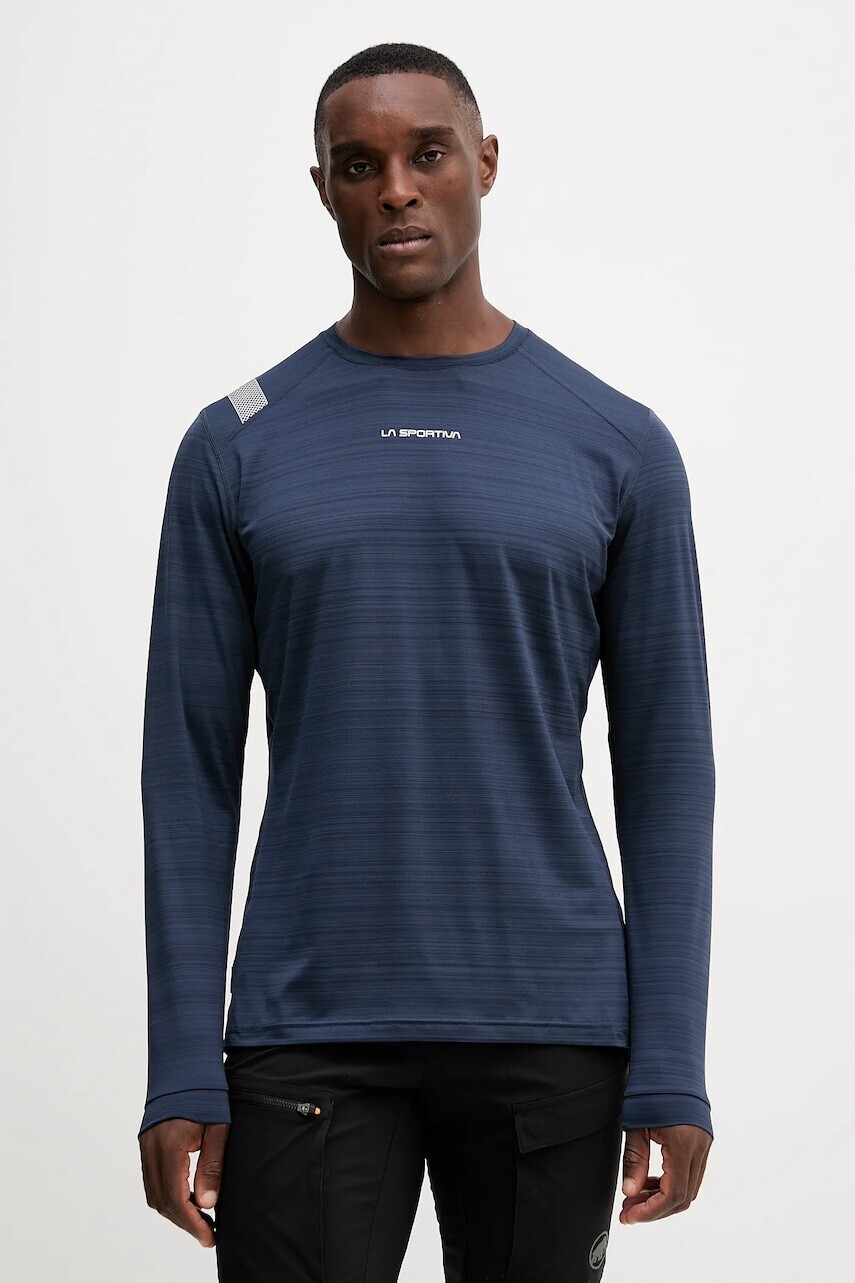 Športové tričko s dlhým rukávom LA Sportiva Tour tmavomodrá farba, s potlačou, ZASL017