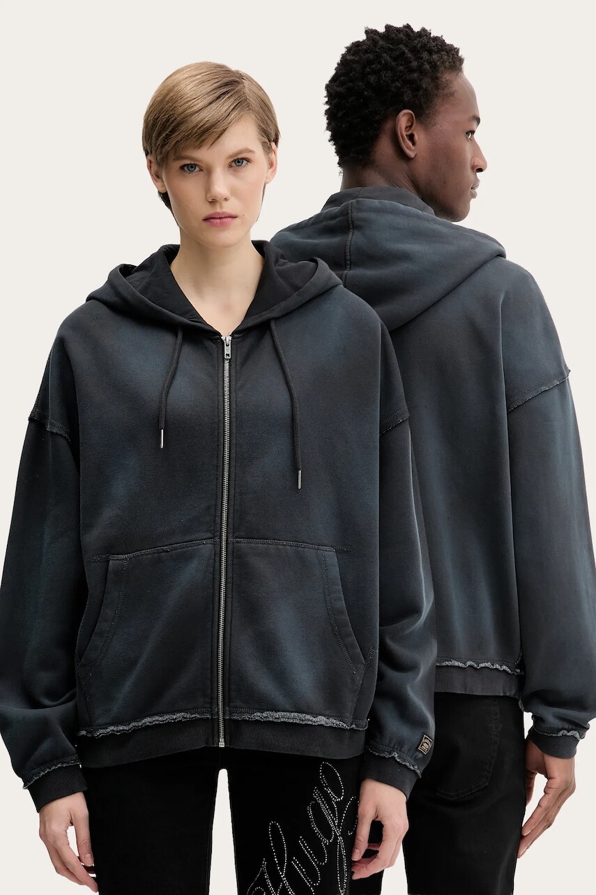 Mikina Guess Originals šedá farba, s kapucňou, jednofarebná, M5BQ41 K4110