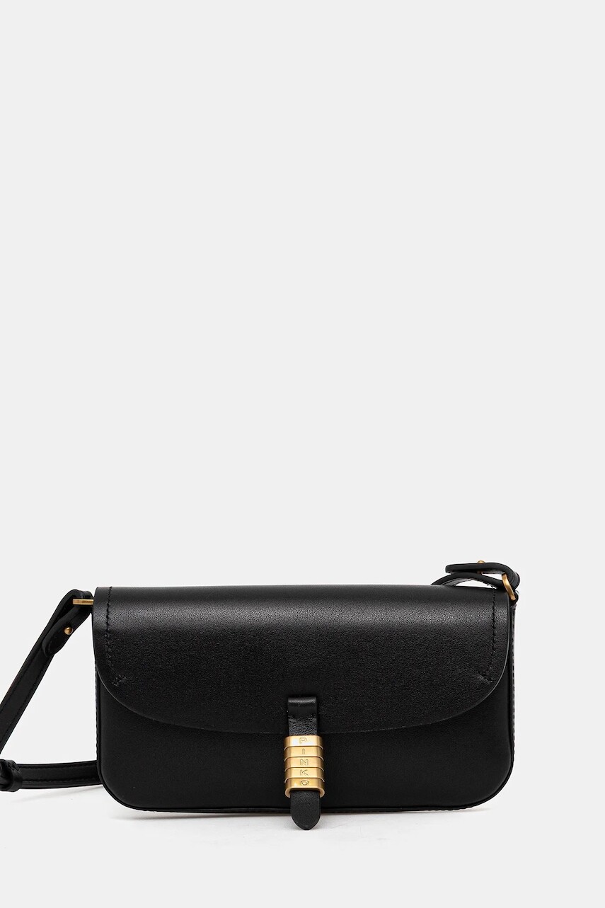 Kožená kabelka Pinko čierna farba, 105349 A1ZX