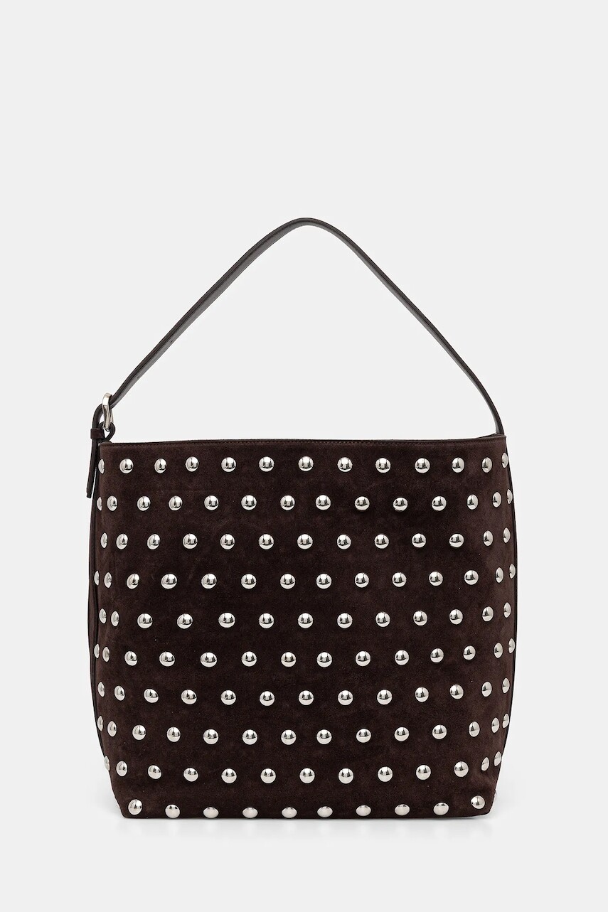 Kožená kabelka Liviana Conti hnedá farba, A5WA61