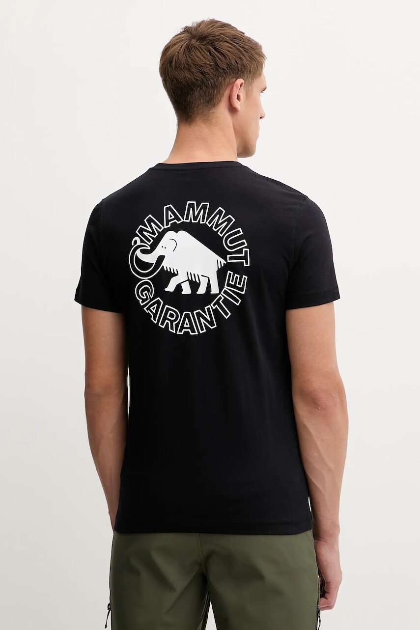 Športové tričko Mammut čierna farba, s potlačou, 1017.05892