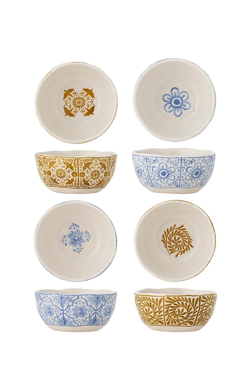 Sada misiek Bloomingville 10,5 x 5 cm 4-pak modrá farba