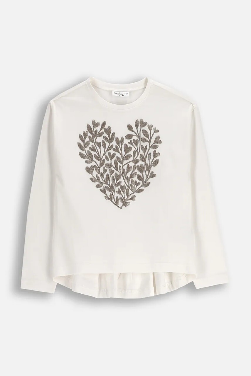 Detské tričko s dlhým rukávom Coccodrillo ružová farba, WINTER COSY GRIL KIDS