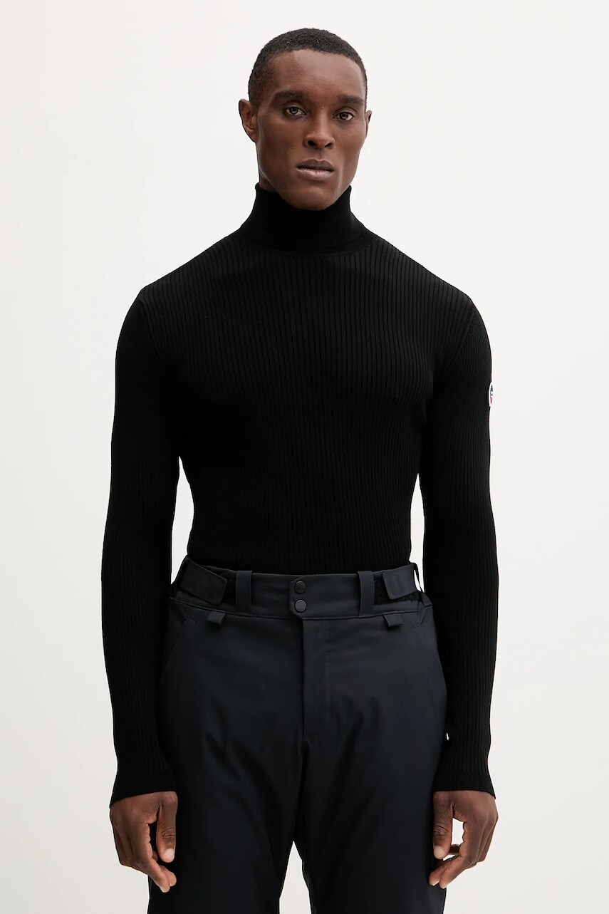 Sveter Fusalp Ceillac čierna farba, ľahký, s rolákom, O2103