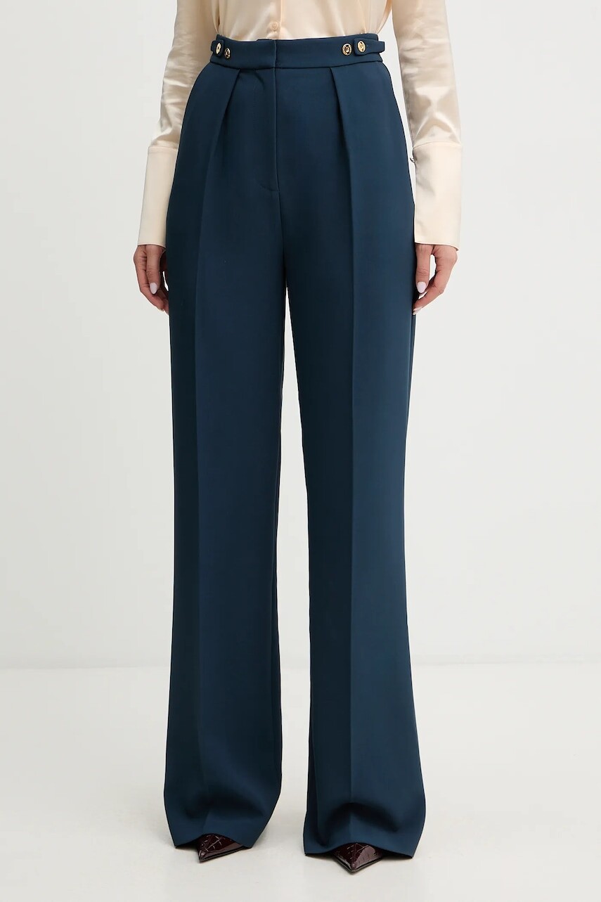 Nohavice Elisabetta Franchi rovný strih, vysoký pás, PA09956E2