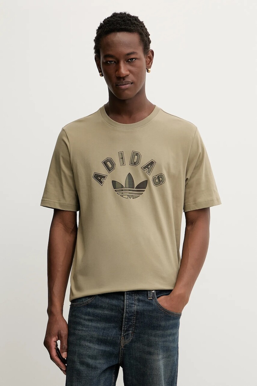 Bavlnené tričko adidas Originals Trefoil pánske, s potlačou, JV7753