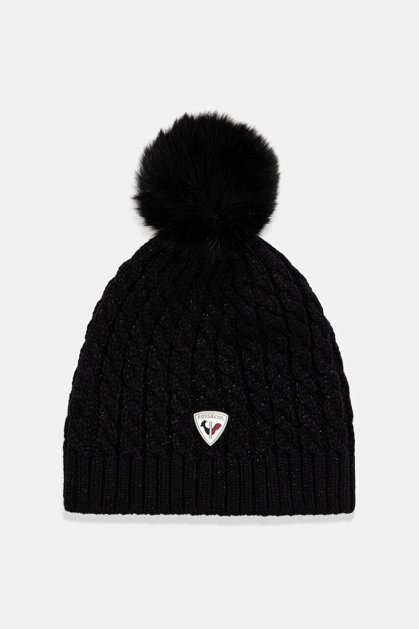 Čiapka Rossignol čierna farba, RLMWH02U