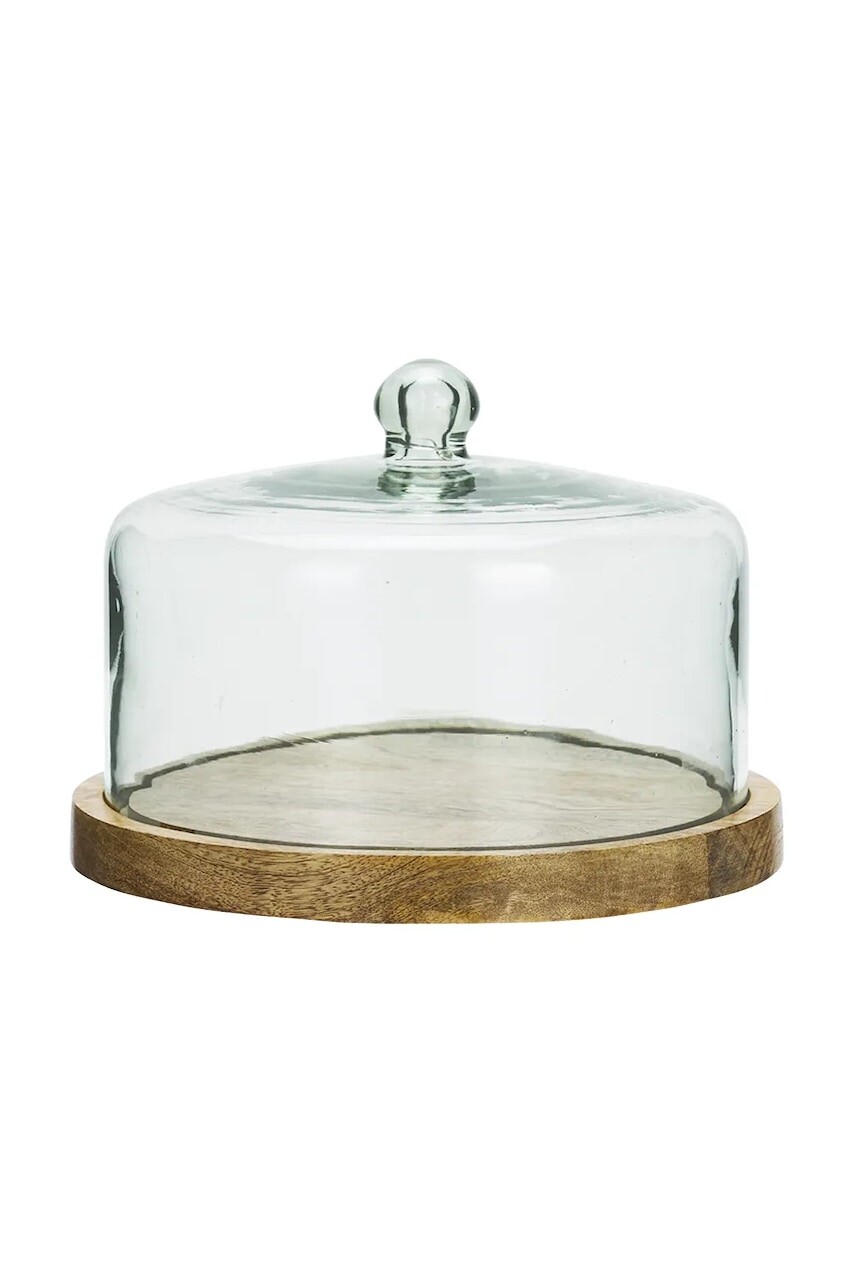 Podnos s krytom Madam Stoltz 27 x 20 cm béžová farba