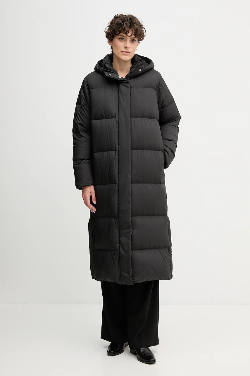 Páperová bunda Tommy Hilfiger čierna farba, zimná, WW0WW46536