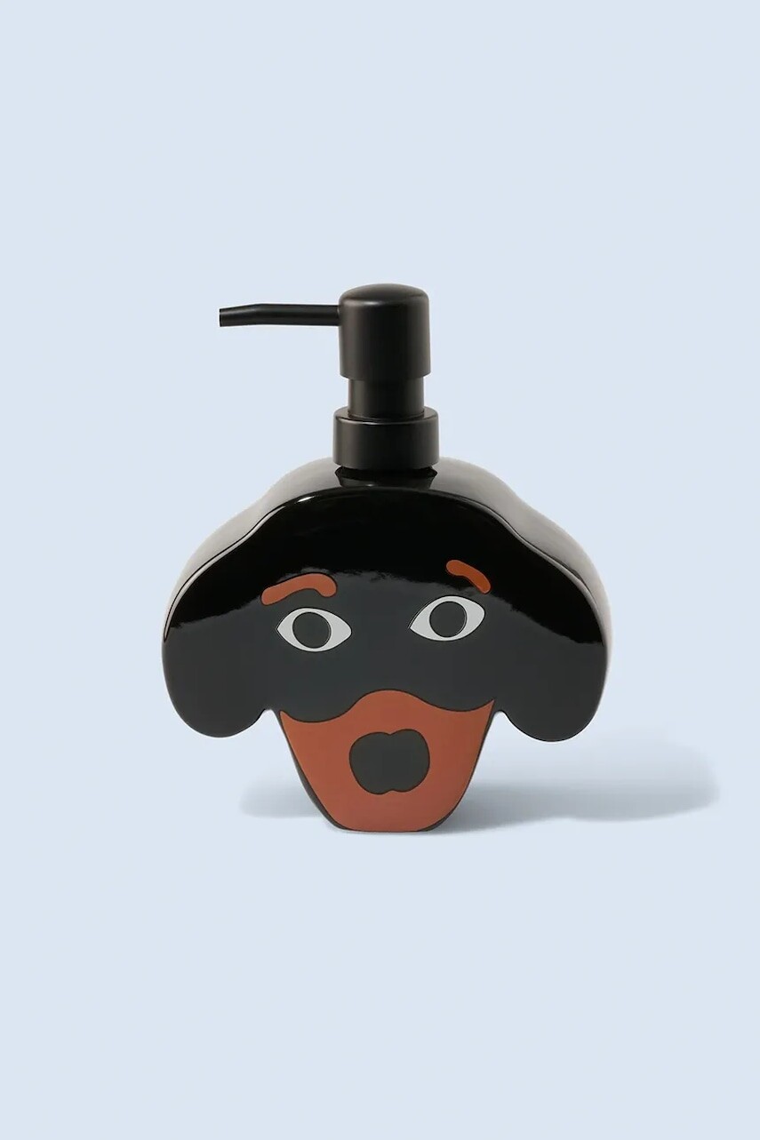 Dávkovač mydla Fluid Market 17 x 5,5 x 14 cm čierna farba