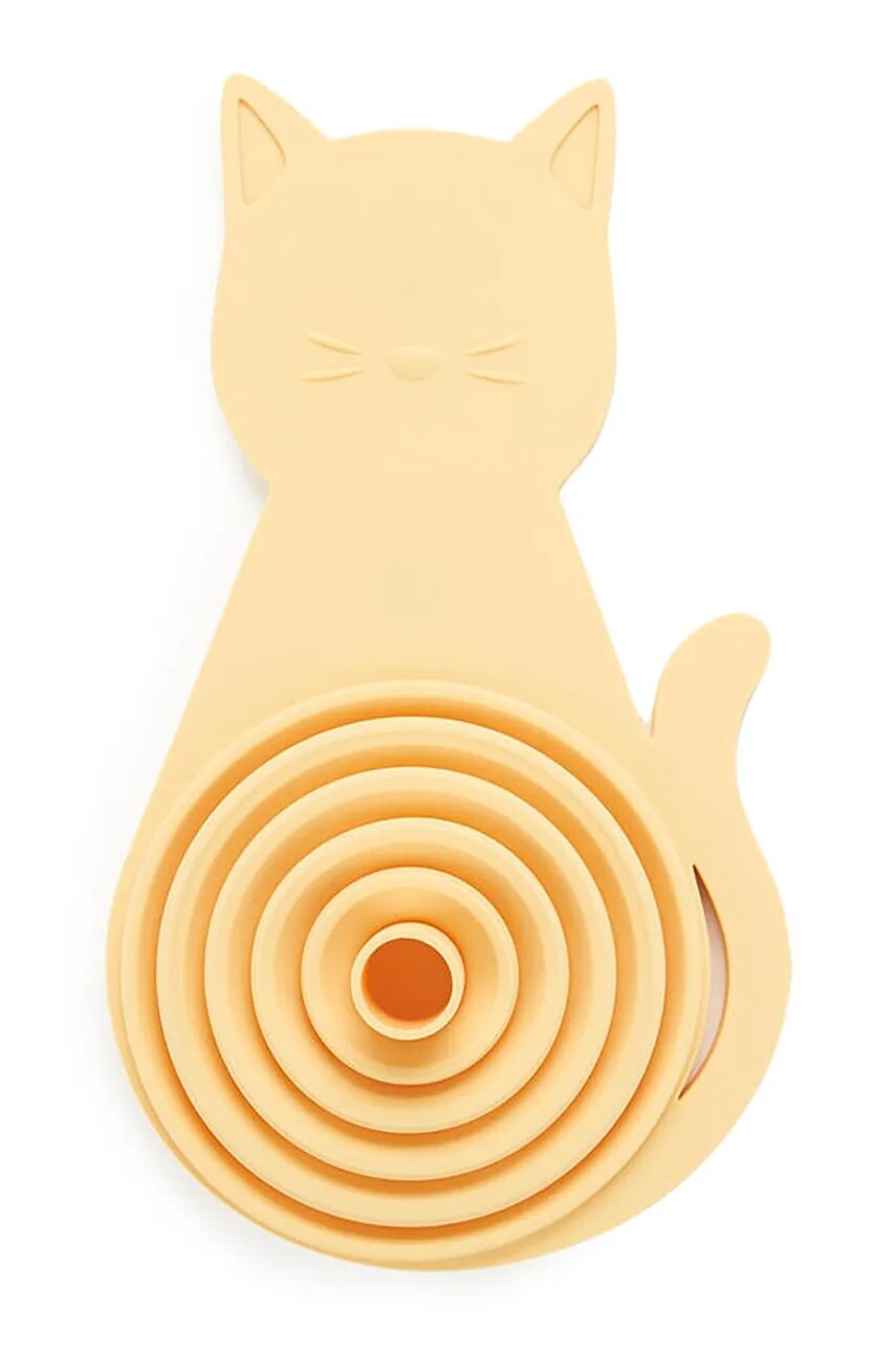 Skladací lievik Balvi Meow 16 x 8,2 x 2,8 cm oranžová farba