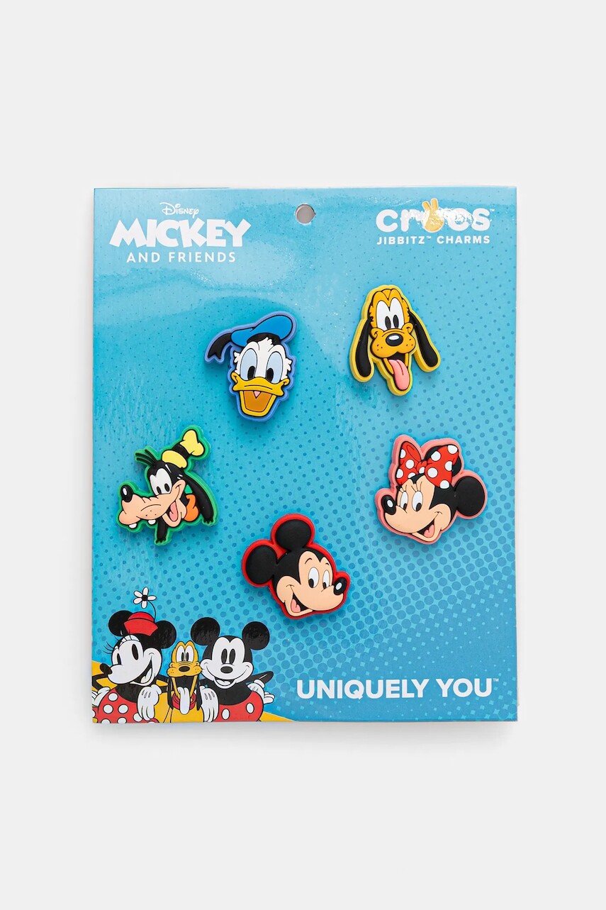 Detské odznaky na topánky Crocs Mickey Friends Colorful 5 Pck 5-pak červená farba, 10015937