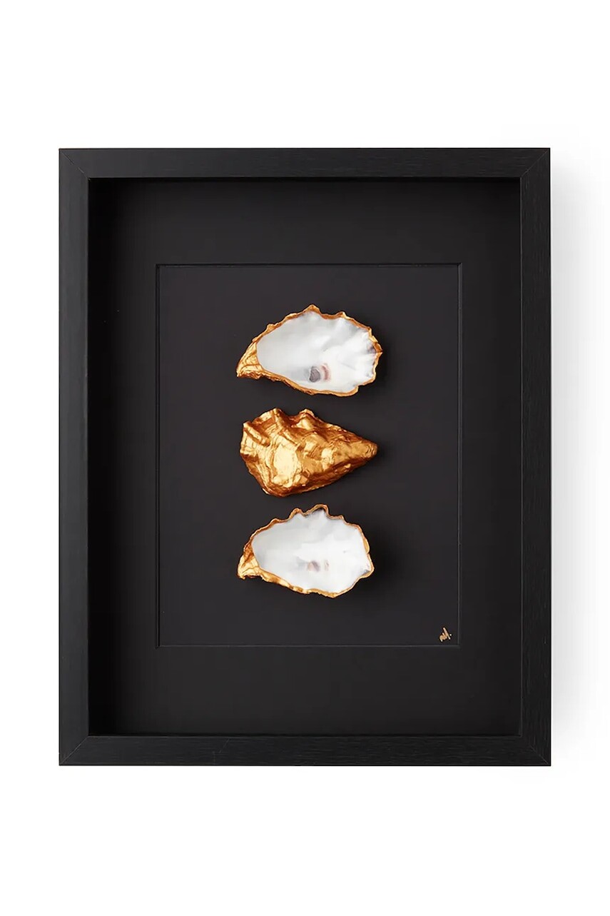 Nástenná dekorácia v ráme Maria el Mar 38 x 30 cm čierna farba