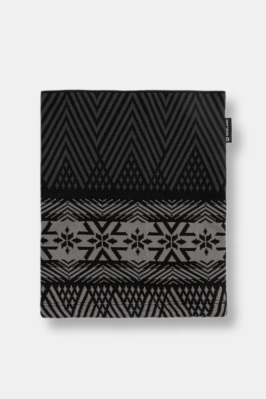 Šál komín Newland NECKWARMER čierna farba, vzorovaný, N54602.167